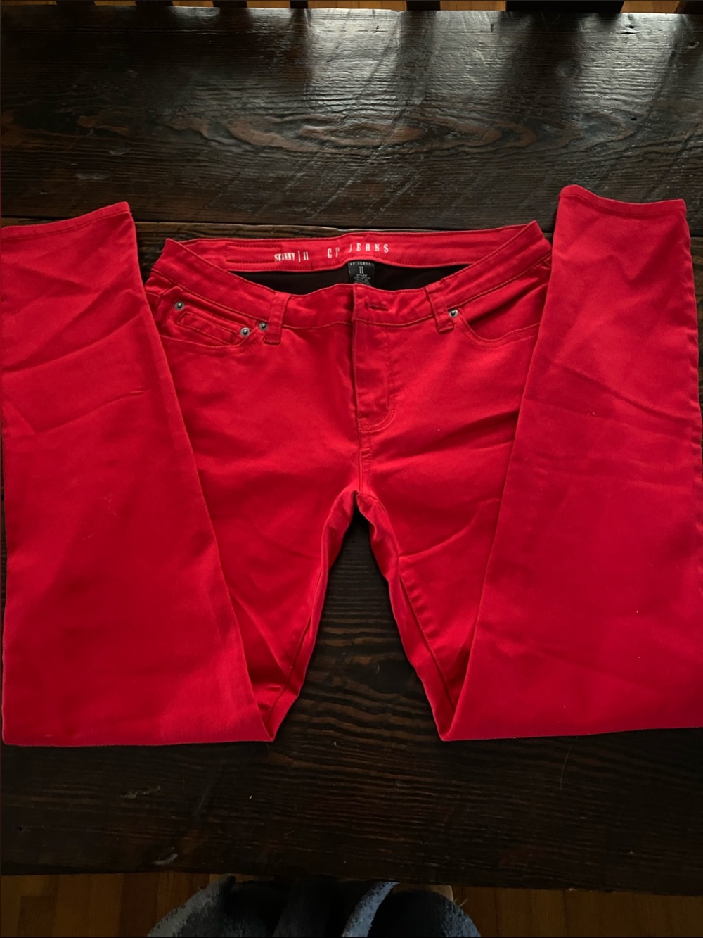 Women’s Red Skinny Jeans — Stretch Slim Fit